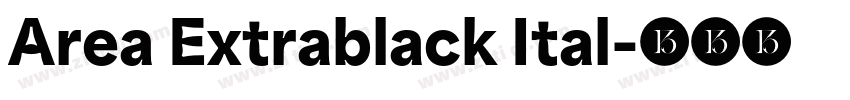 Area Extrablack Ital字体转换